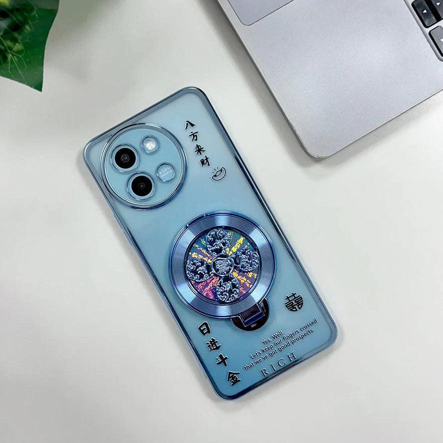 Vivo Y58 5G Rich Manifestation Reflective Fidget Rotating Back Case