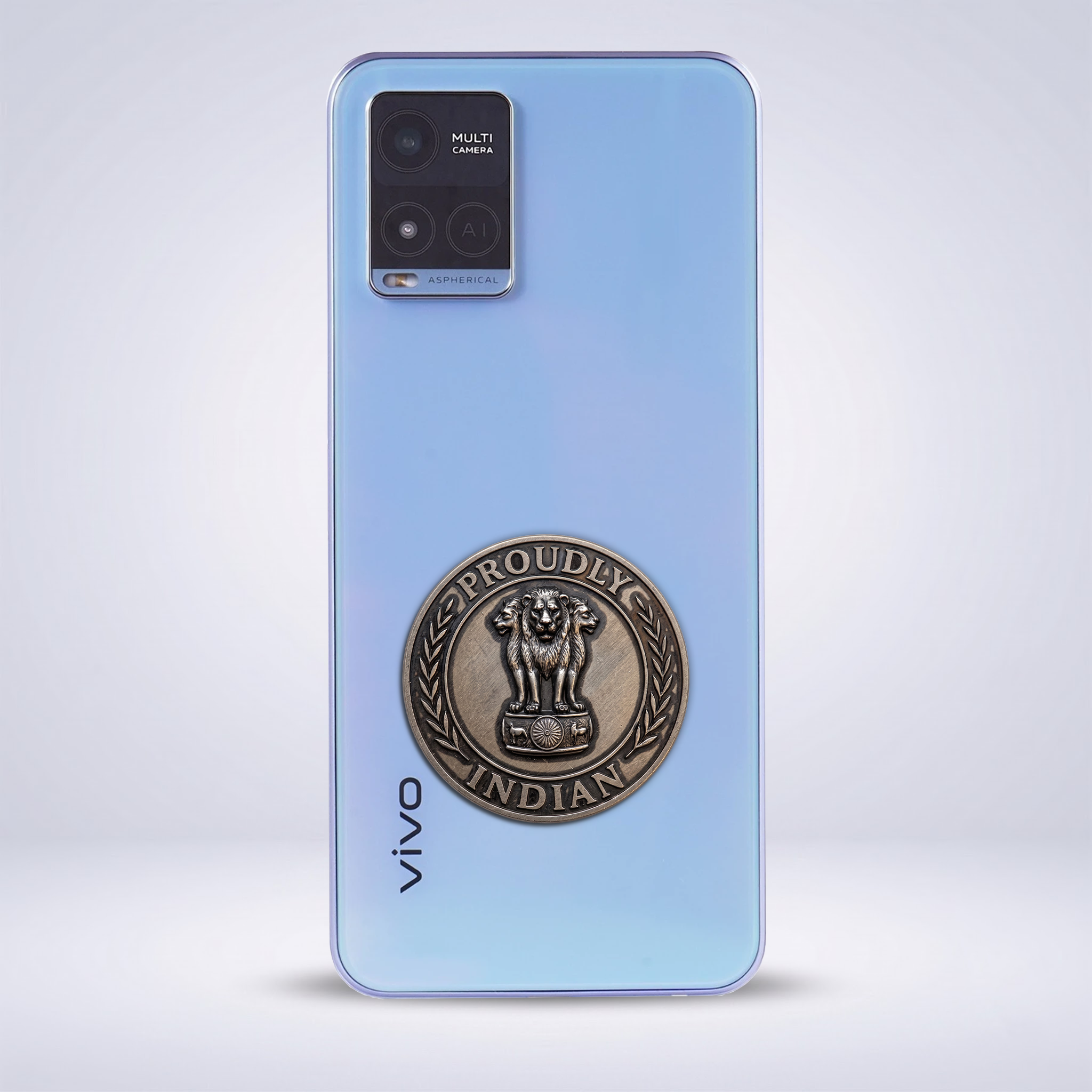 Vivo T1x 5G Compatible Satyamev Jayate 3D Metal Emblem Sticker