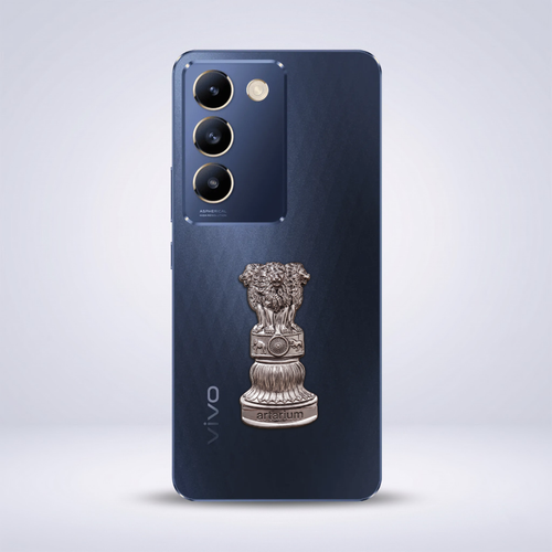 Vivo T3 5G Compatible Satyamev Jayate 3D Metal Emblem Sticker