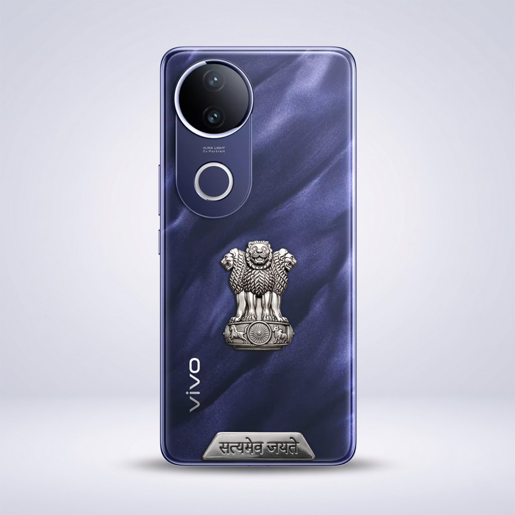 Vivo T4R 5G Compatible Satyamev Jayate 3D Metal Emblem Sticker