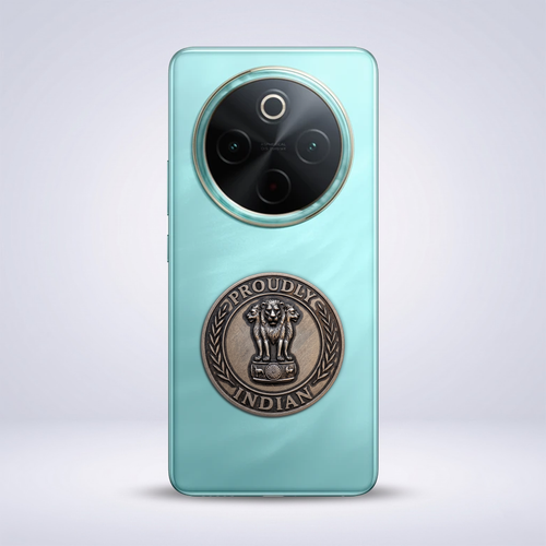 Vivo T4 5G Compatible Satyamev Jayate 3D Metal Emblem Sticker