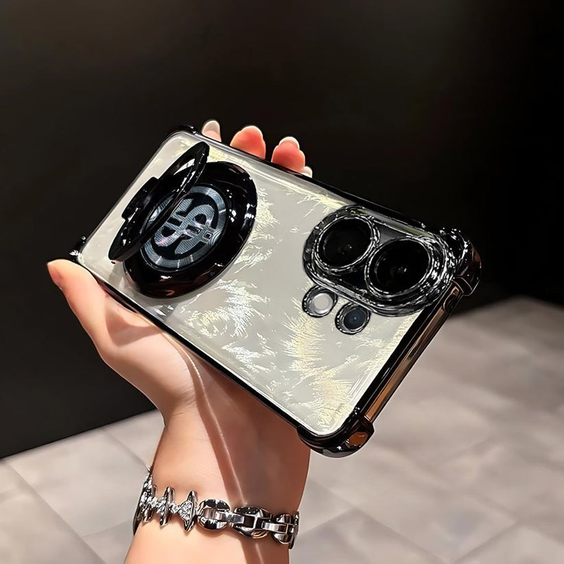 Vivo T4 Pro 5G Black Back Case With Ring Stand