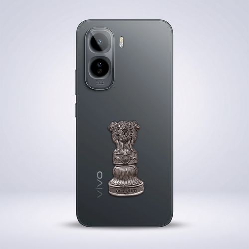 Vivo T5 Pro 5G Compatible Satyamev Jayate 3D Metal Emblem Sticker