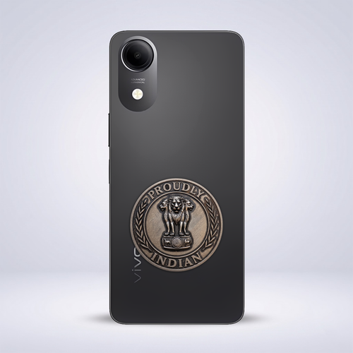 Vivo T5e 5G Compatible Satyamev Jayate 3D Metal Emblem Sticker