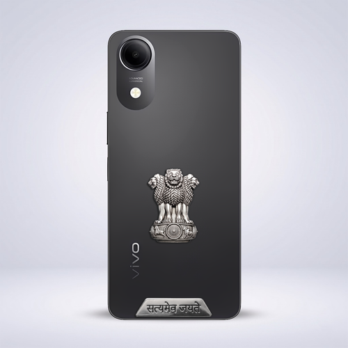 Vivo T5e 5G Compatible Satyamev Jayate 3D Metal Emblem Sticker