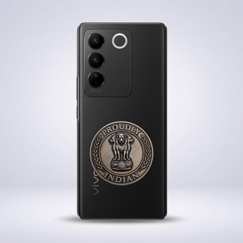 Vivo V27 5G Compatible Satyamev Jayate 3D Metal Emblem Sticker