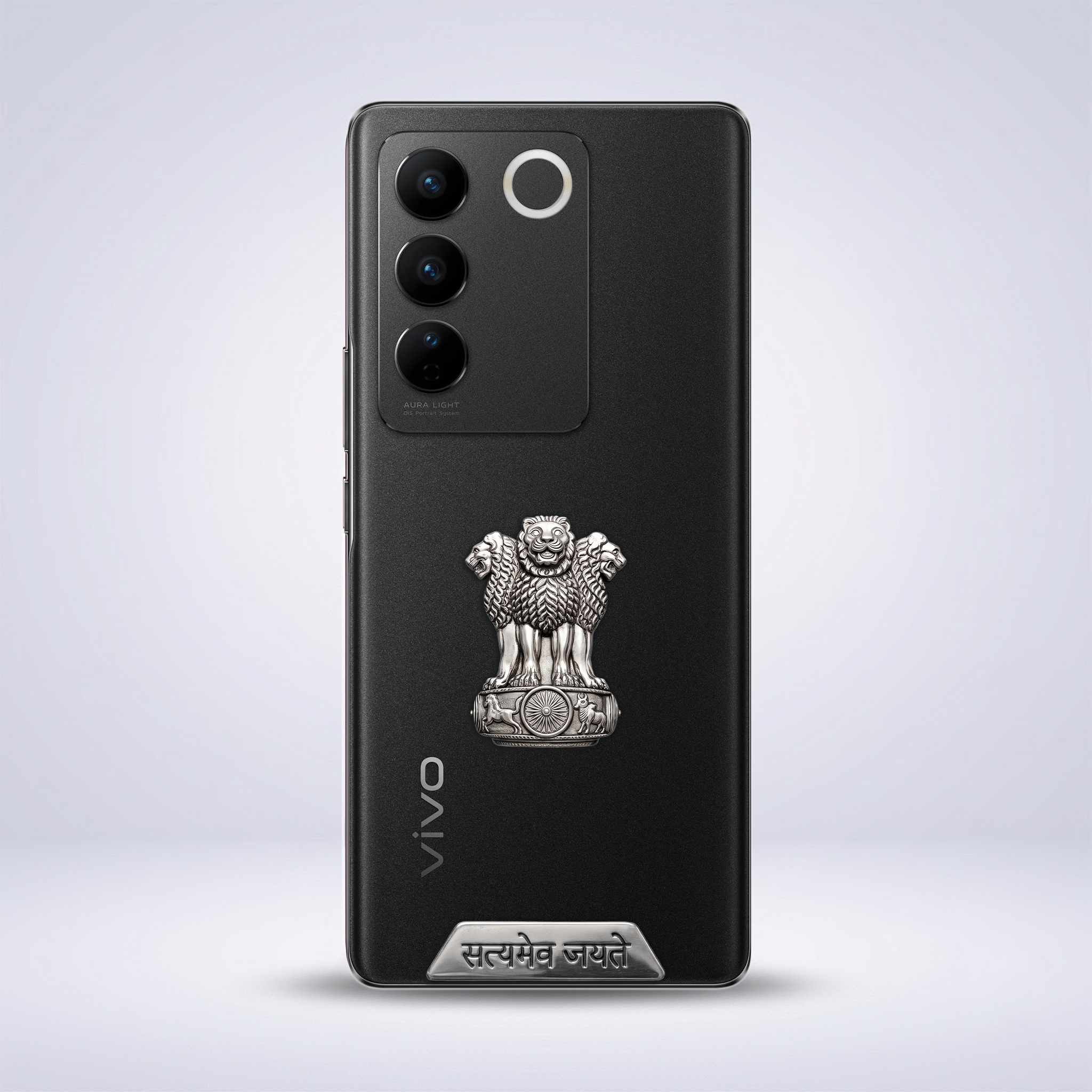Vivo V27 5G Compatible Satyamev Jayate 3D Metal Emblem Sticker