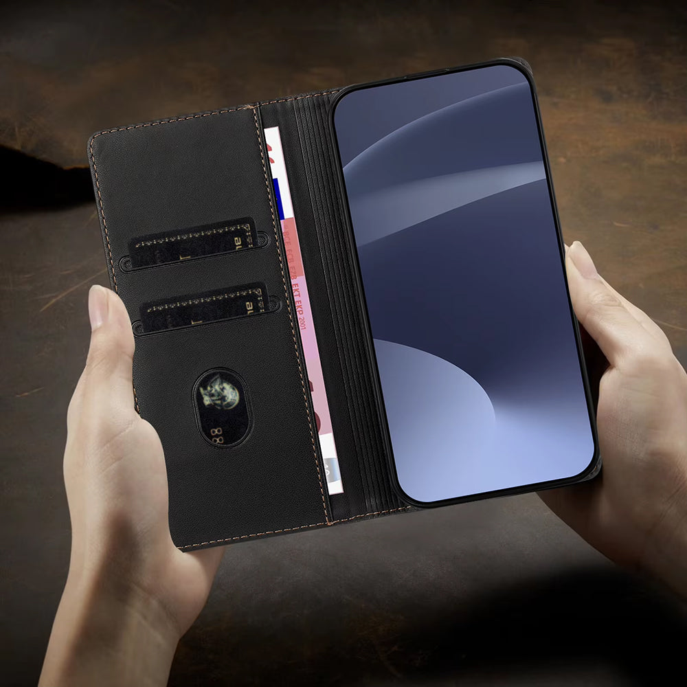 Vivo V50 5G retro-style case with kickstand and card holder