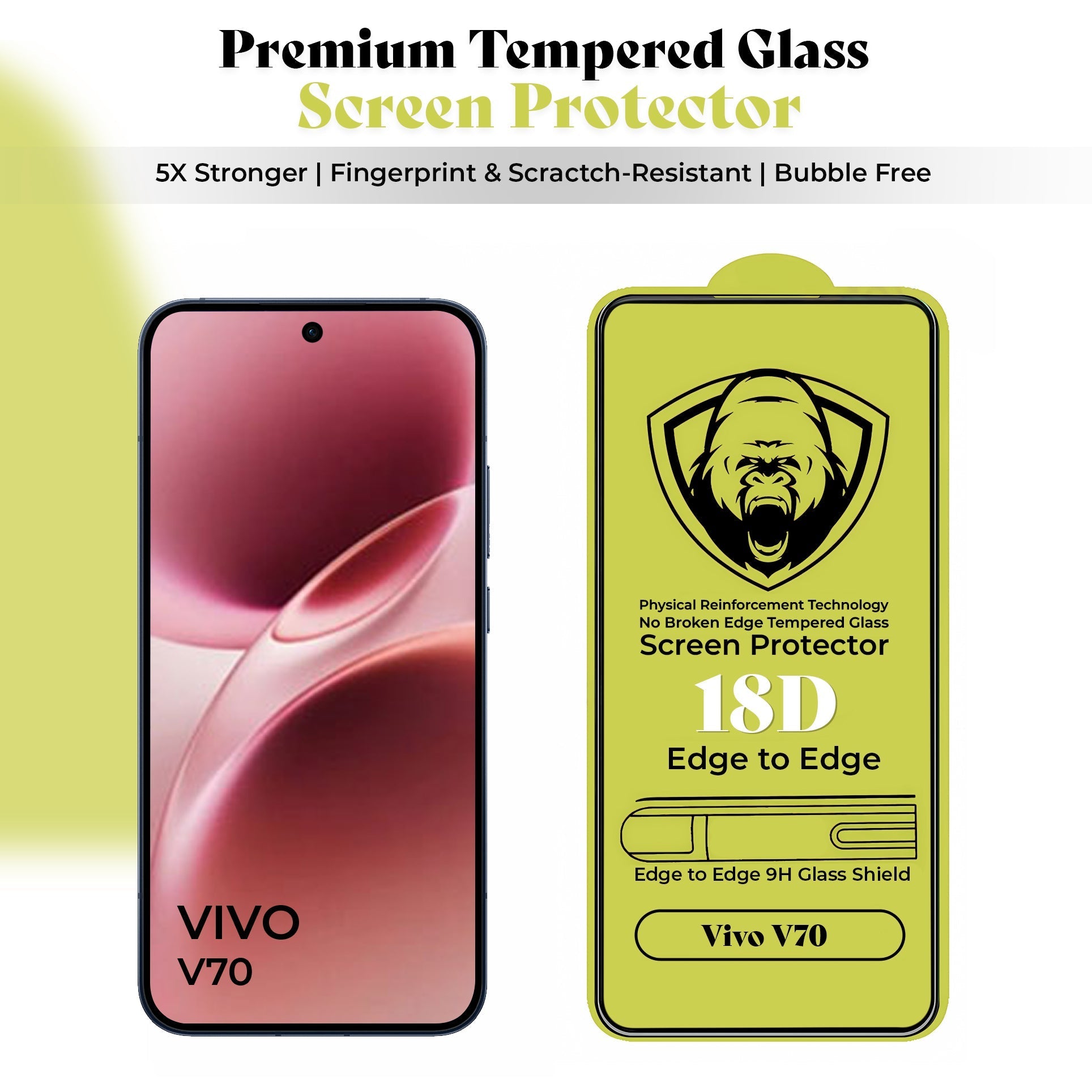 Vivo V70 5G Original Luxury Magnifier Ring Stand Shockproof Airbags Corner Case