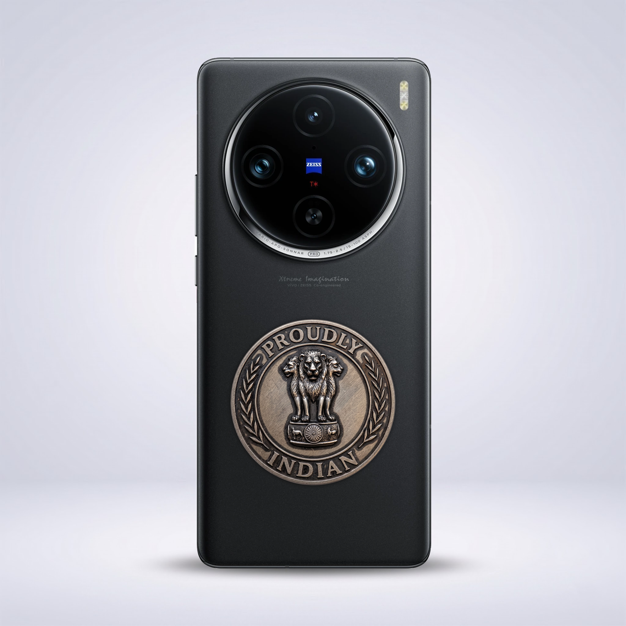 Vivo X100 Pro 5G Compatible Satyamev Jayate 3D Metal Emblem Sticker