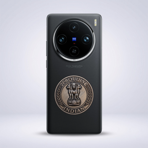 Vivo X100 Pro 5G Compatible Satyamev Jayate 3D Metal Emblem Sticker