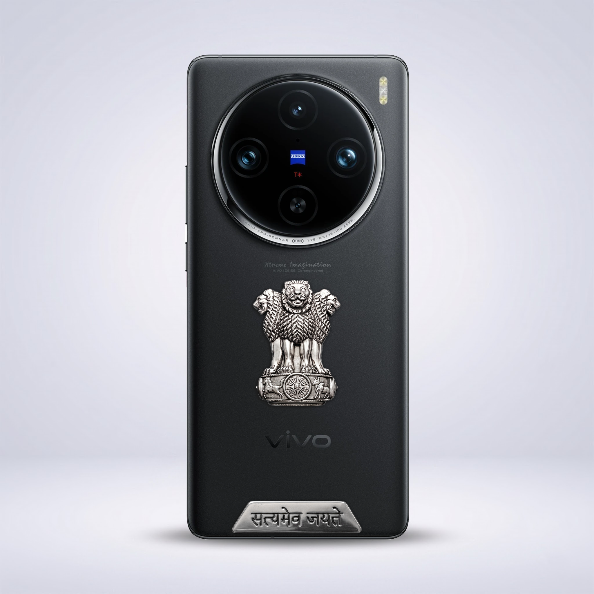 Vivo X100 Pro 5G Compatible Satyamev Jayate 3D Metal Emblem Sticker