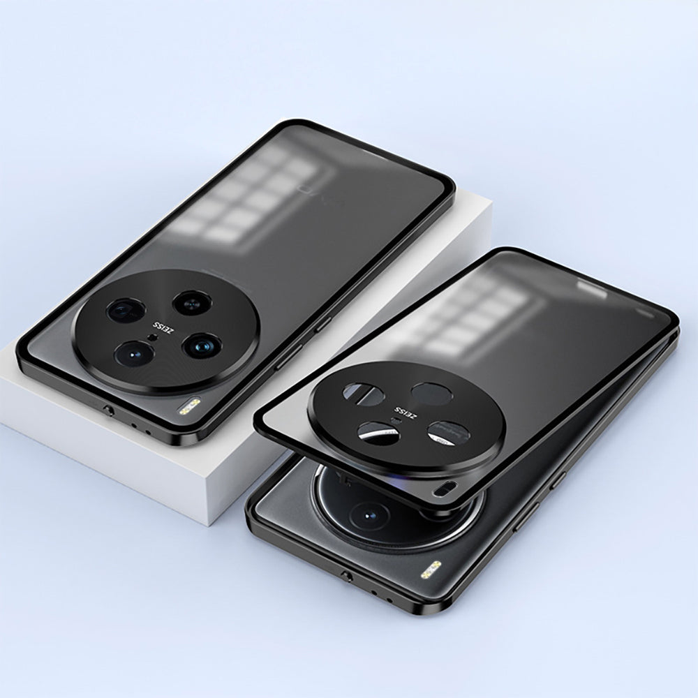 Vivo X300 5G Aluminium Metal Bumper Shield Transparent Back Case