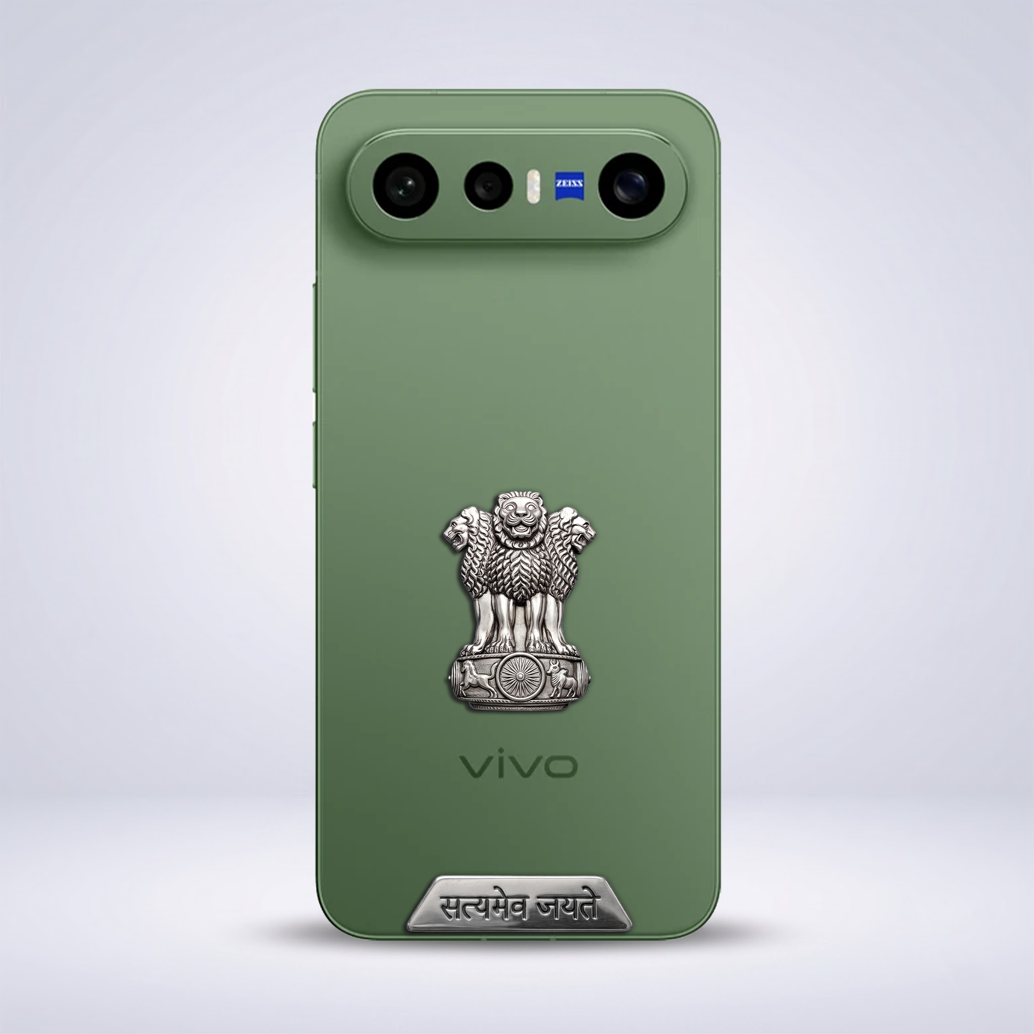 Vivo X300 FE 5G Compatible Satyamev Jayate 3D Metal Emblem Sticker