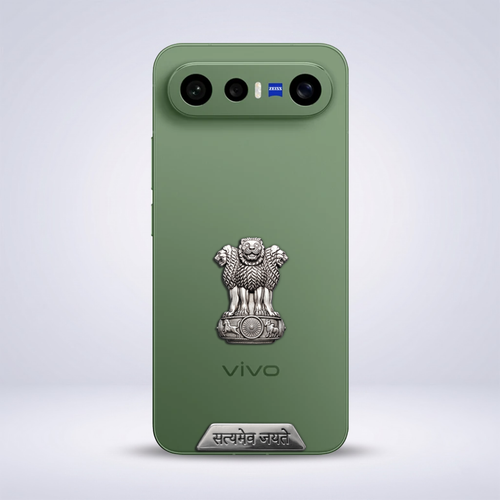 Vivo X300 FE 5G Compatible Satyamev Jayate 3D Metal Emblem Sticker