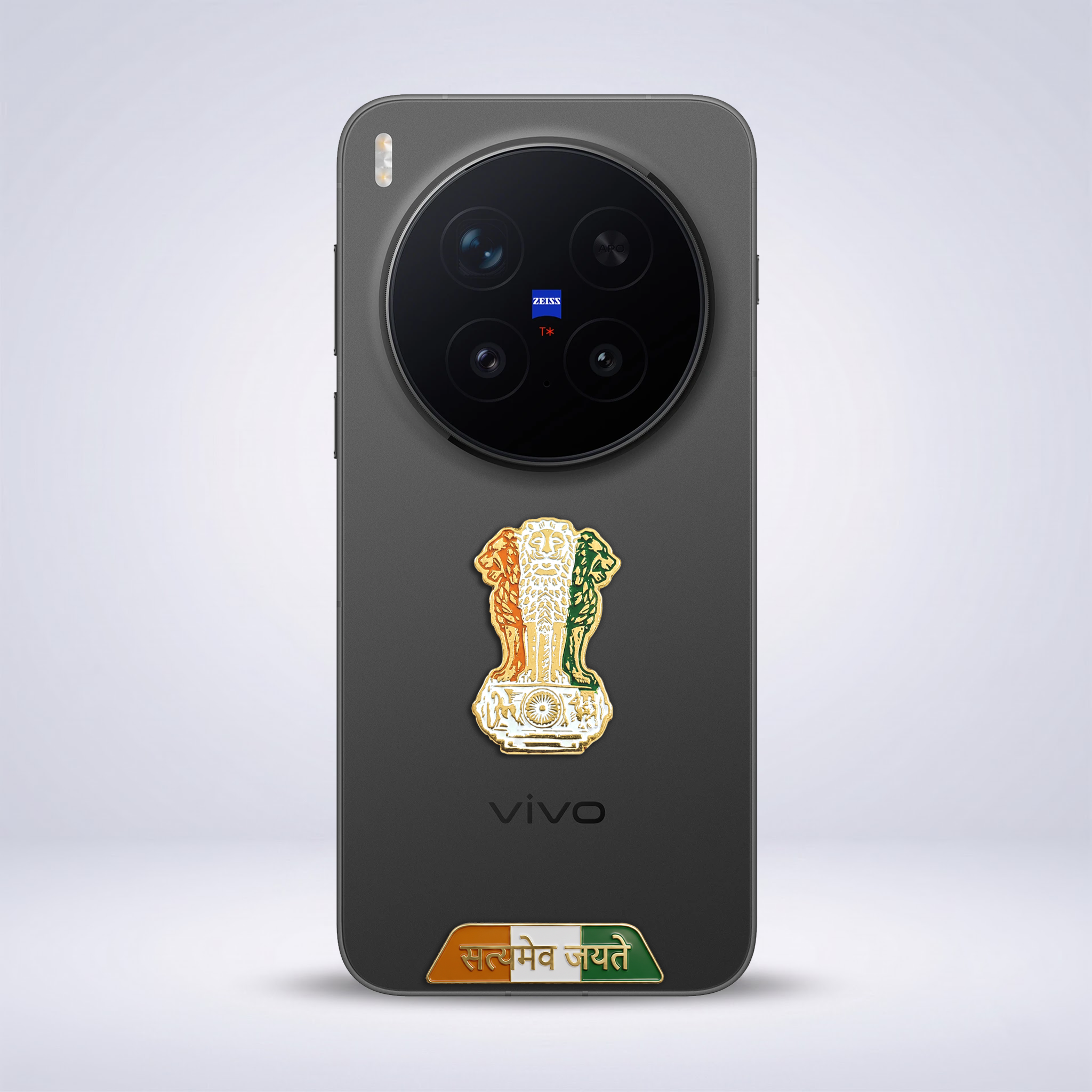 Vivo X300 Pro 5G Compatible Satyamev Jayate 3D Metal Emblem Sticker