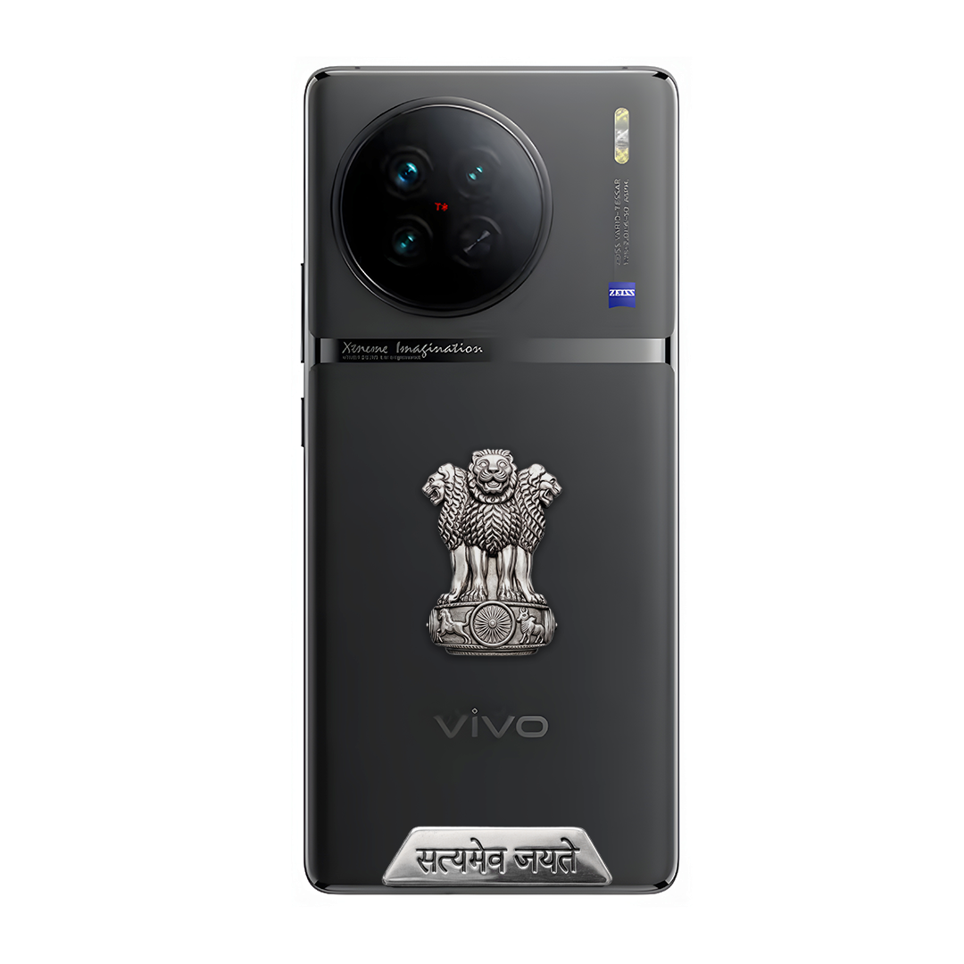 Vivo X90 5G Compatible Satyamev Jayate 3D Metal Emblem Sticker