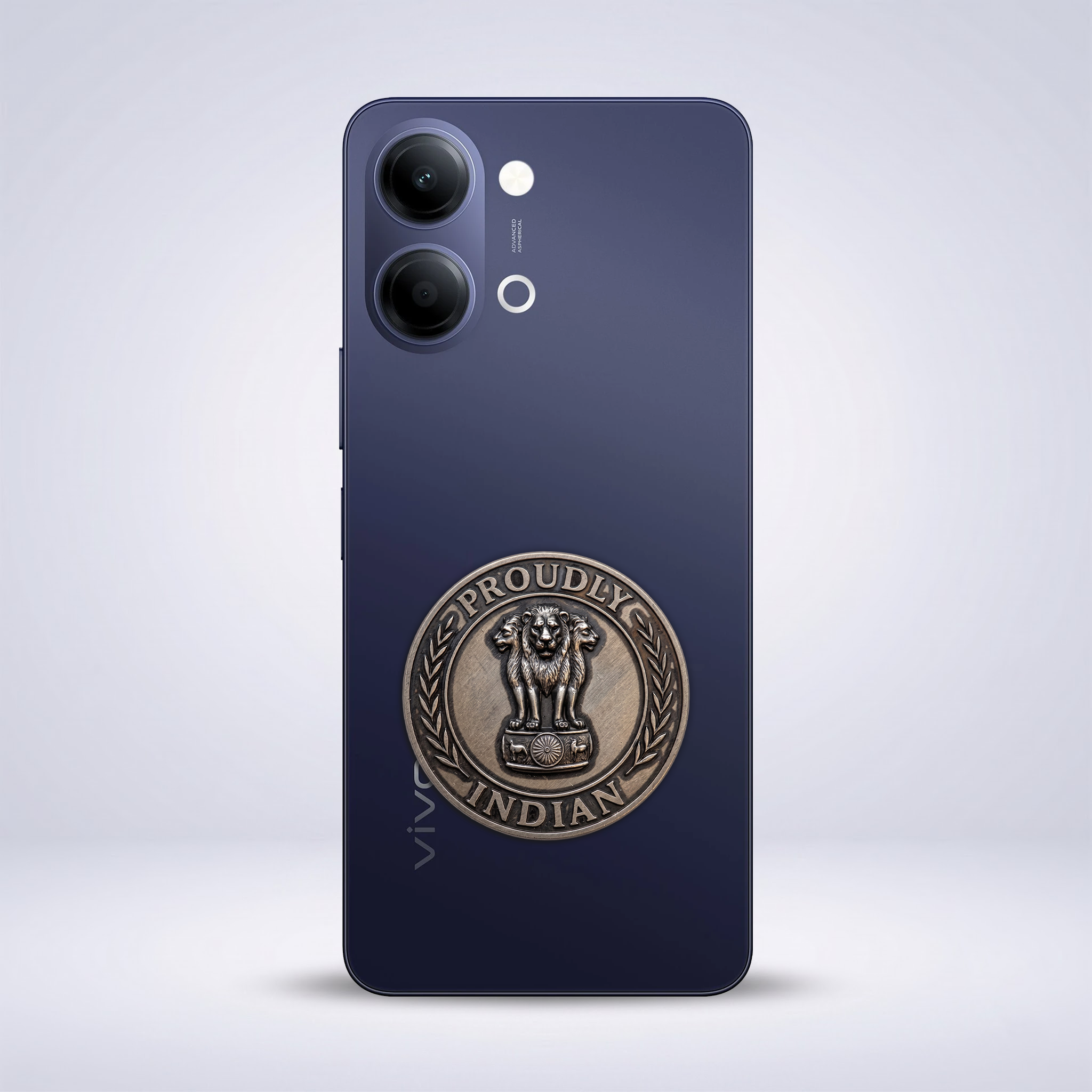 Vivo Y05 5G Compatible Satyamev Jayate 3D Metal Emblem Sticker