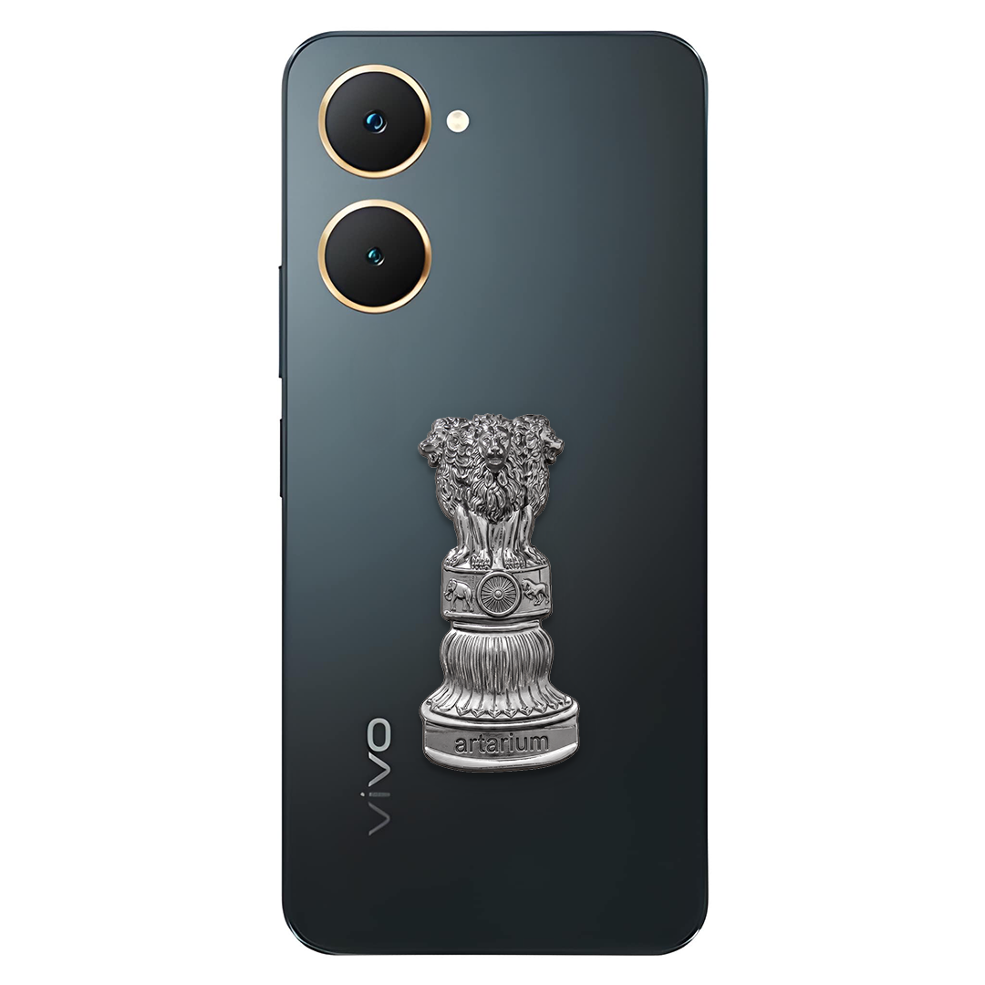 Vivo Y18e 5G Compatible Satyamev Jayate 3D Metal Emblem Sticker