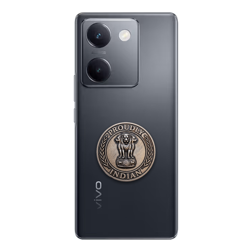 Vivo Y200 Pro 5G Compatible Satyamev Jayate 3D Metal Emblem Sticker
