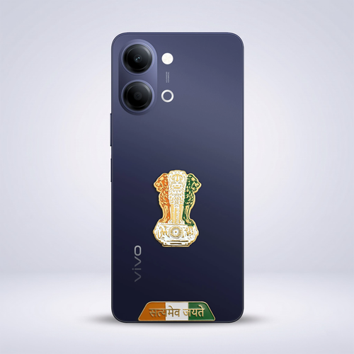 Vivo Y21 5G Compatible Satyamev Jayate 3D Metal Emblem Sticker