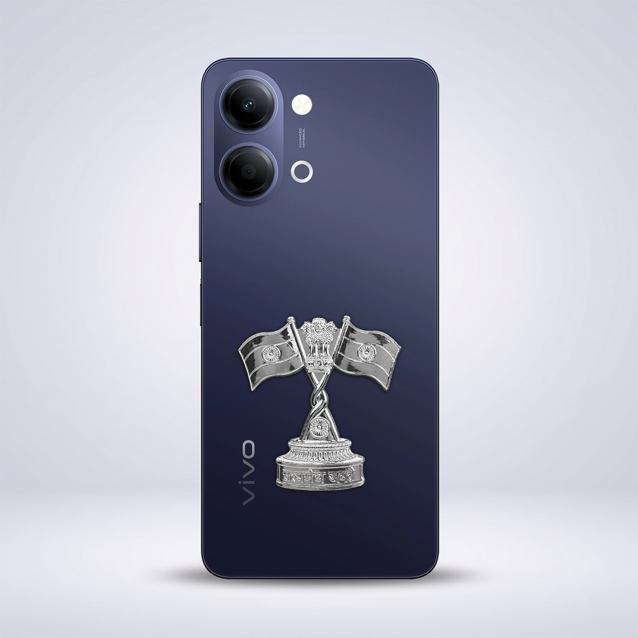 Vivo Y21 5G Compatible Satyamev Jayate 3D Metal Emblem Sticker