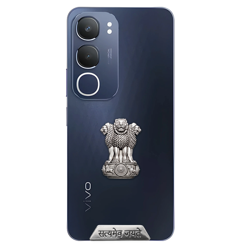 Vivo Y29 5G Compatible Satyamev Jayate 3D Metal Emblem Sticker