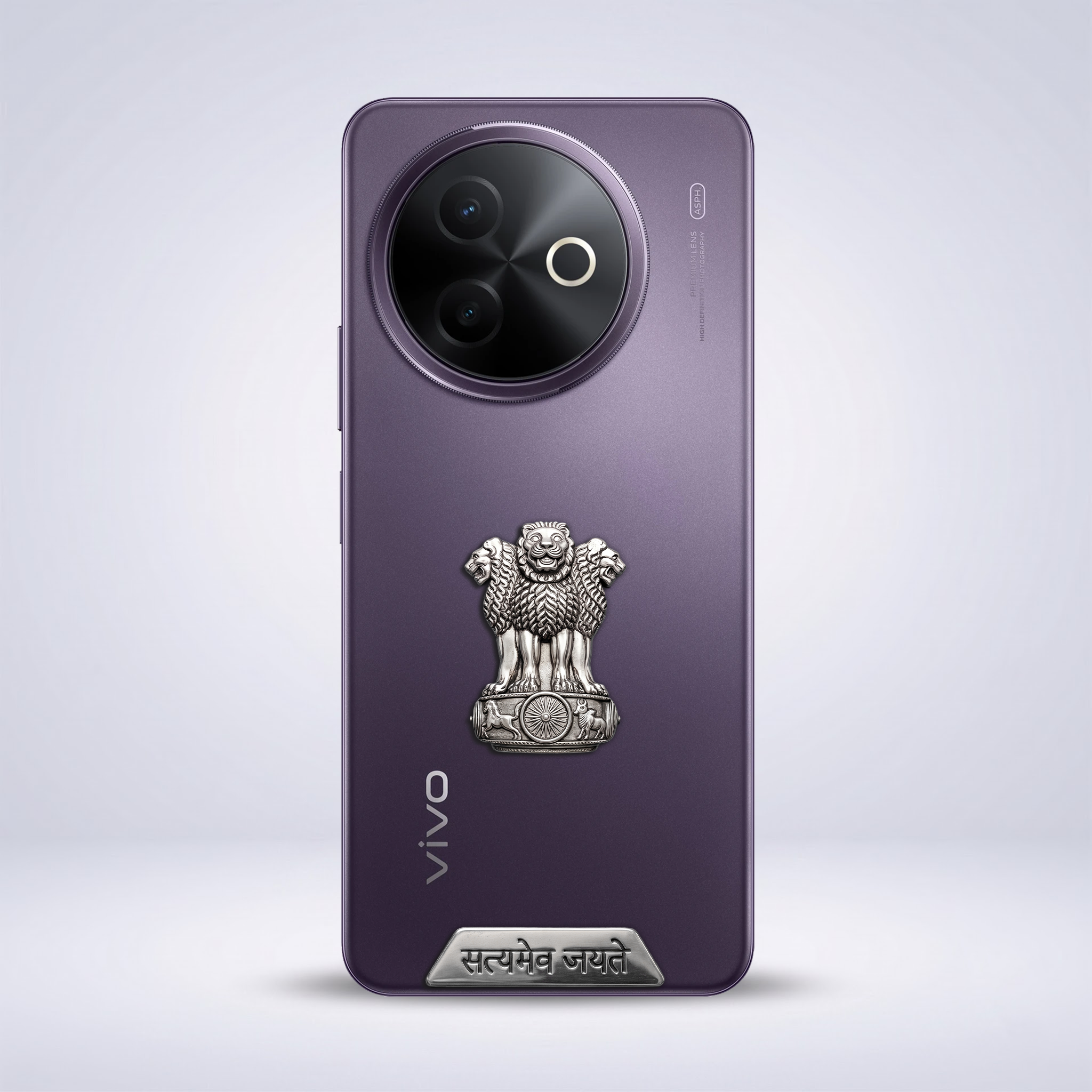 Vivo Y39 5G Compatible Satyamev Jayate 3D Metal Emblem Sticker