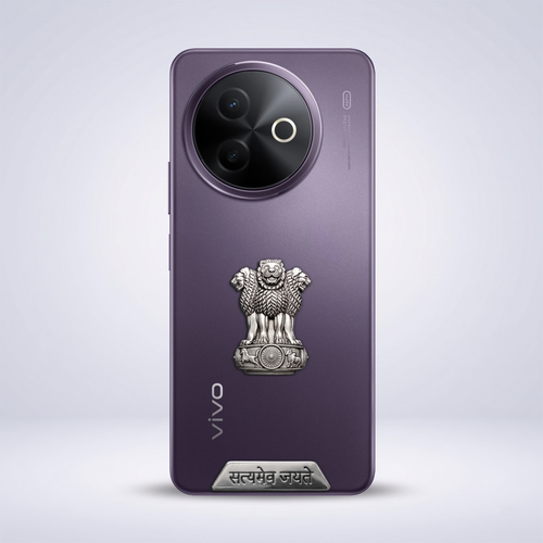 Vivo Y39 5G Compatible Satyamev Jayate 3D Metal Emblem Sticker