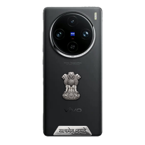 Vivo X100 5G Compatible Satyamev Jayate 3D Metal Emblem Sticker