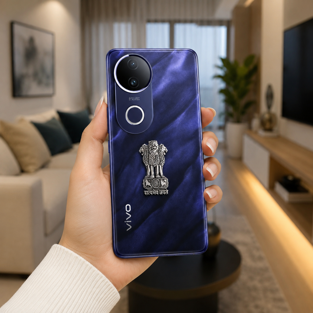 Vivo T4R 5G Compatible Satyamev Jayate 3D Metal Emblem Sticker