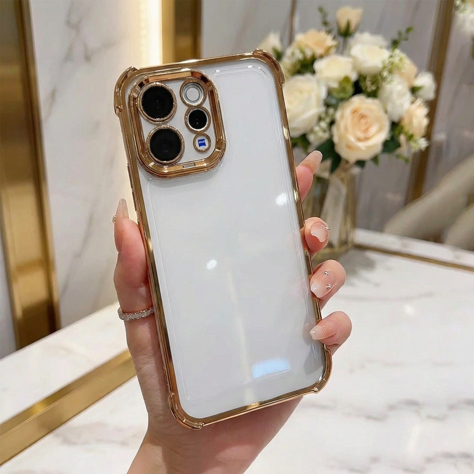 Vivo V70 Elite 5G Transparent Shockproof Case With Airbag Corners
