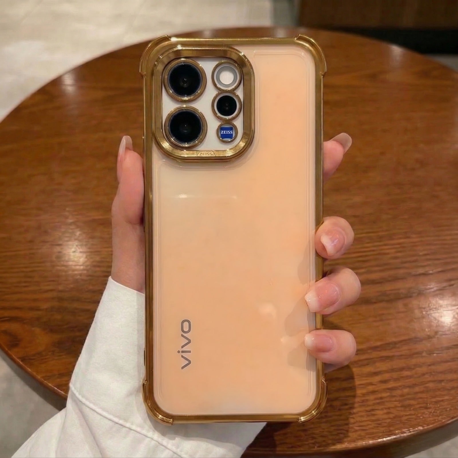 Vivo V70 5G Transparent Shockproof Case With Airbag Corners
