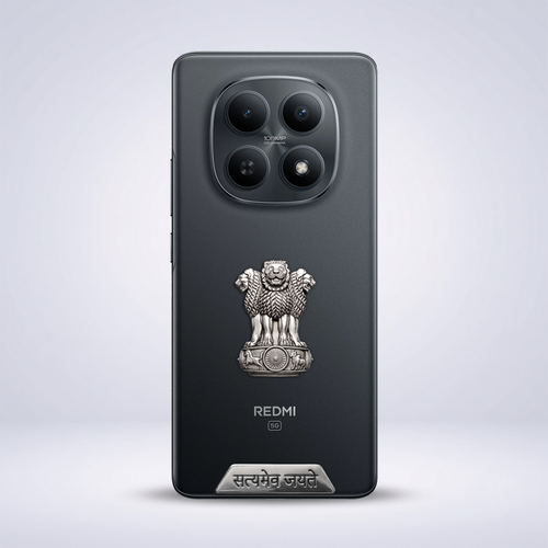 Redmi Note 15 5G Compatible Satyamev Jayate 3D Metal Emblem Sticker