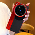 Vivo X300 5G Red & Black Carbon Fiber Armor Phone Case Premium Shockproof Protection