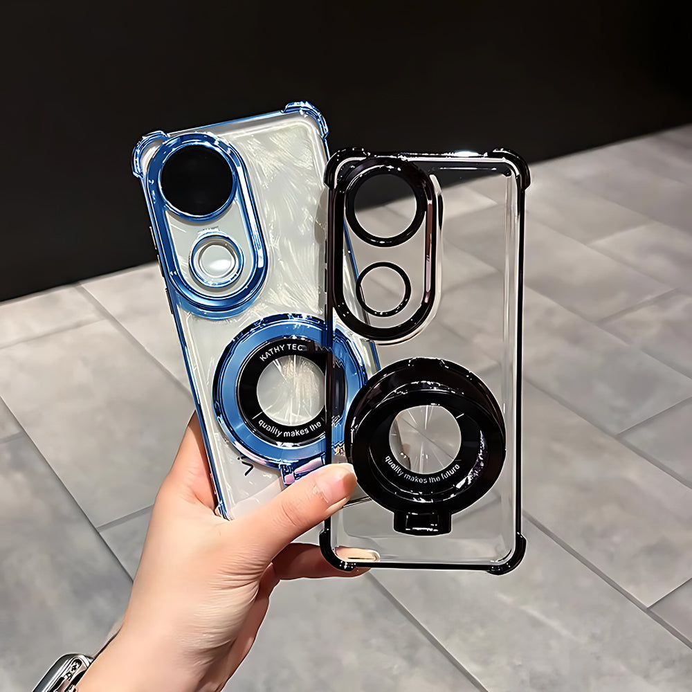 Vivo V50 5G Original Luxury Magnifier Ring Stand Shockproof Airbags Corner Case