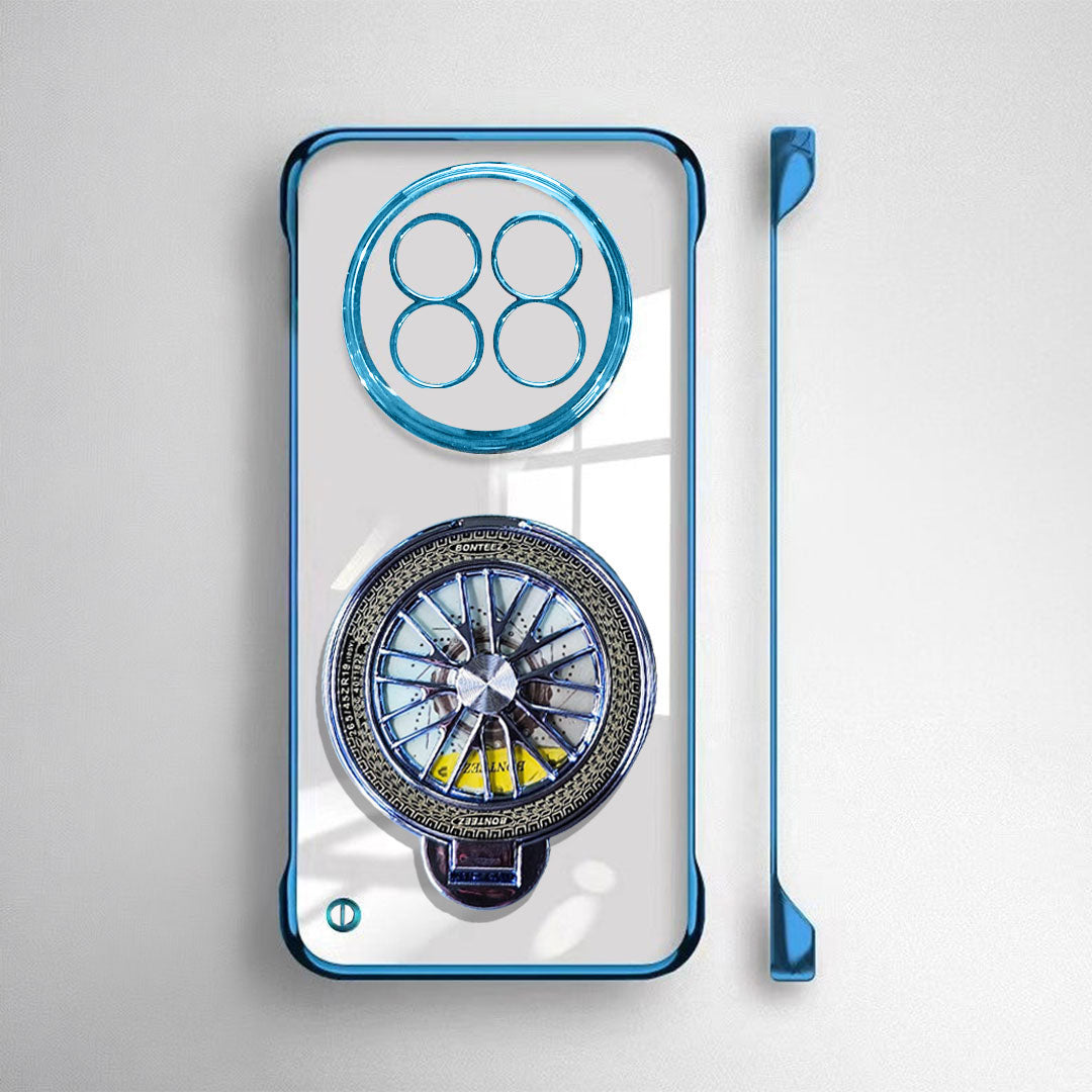 Realme 13 Pro+ 5G Phone case with blue rim and circular design on a white background