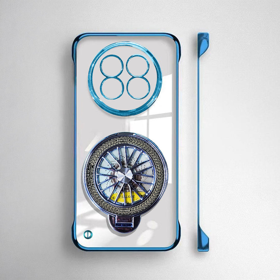 Realme 13 Pro+ 5G Phone case with blue rim and circular design on a white background