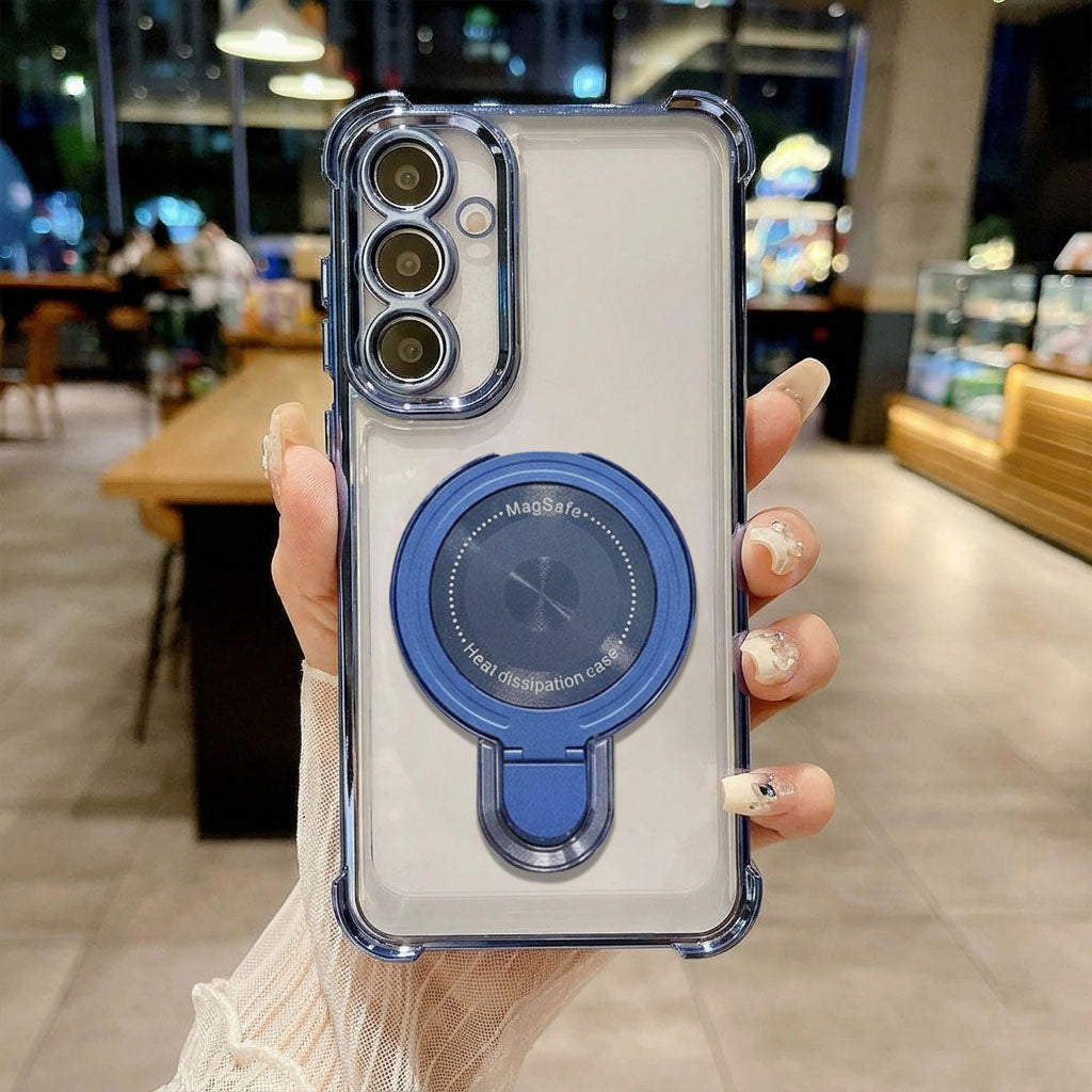 Samsung Galaxy A26 5G Luxury Four Corner Invincible Bracket Ring Stand Case