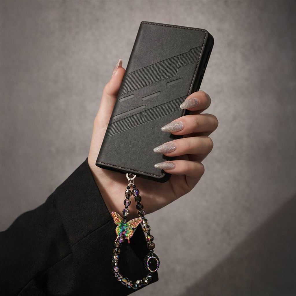 Vivo V40 Pro 5G Retro PU Leather Magnetic Wallet Flip Case with Charm Strap