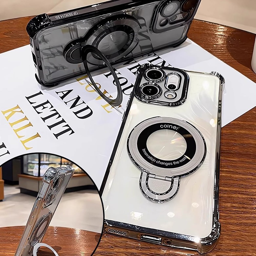 Oppo Reno14 5G Original Luxury Magnifier Ring Stand Shockproof Airbags Corner