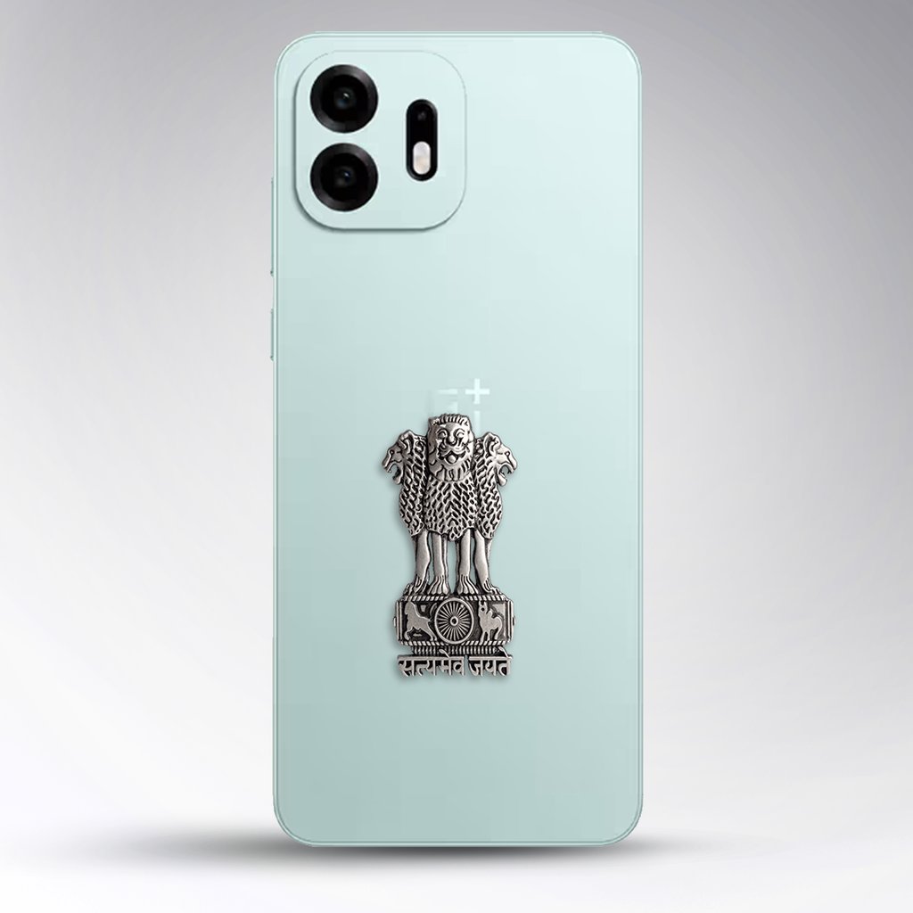 OnePlus N6 5G Compatible Satyamev Jayate 3D Metal Emblem Sticker