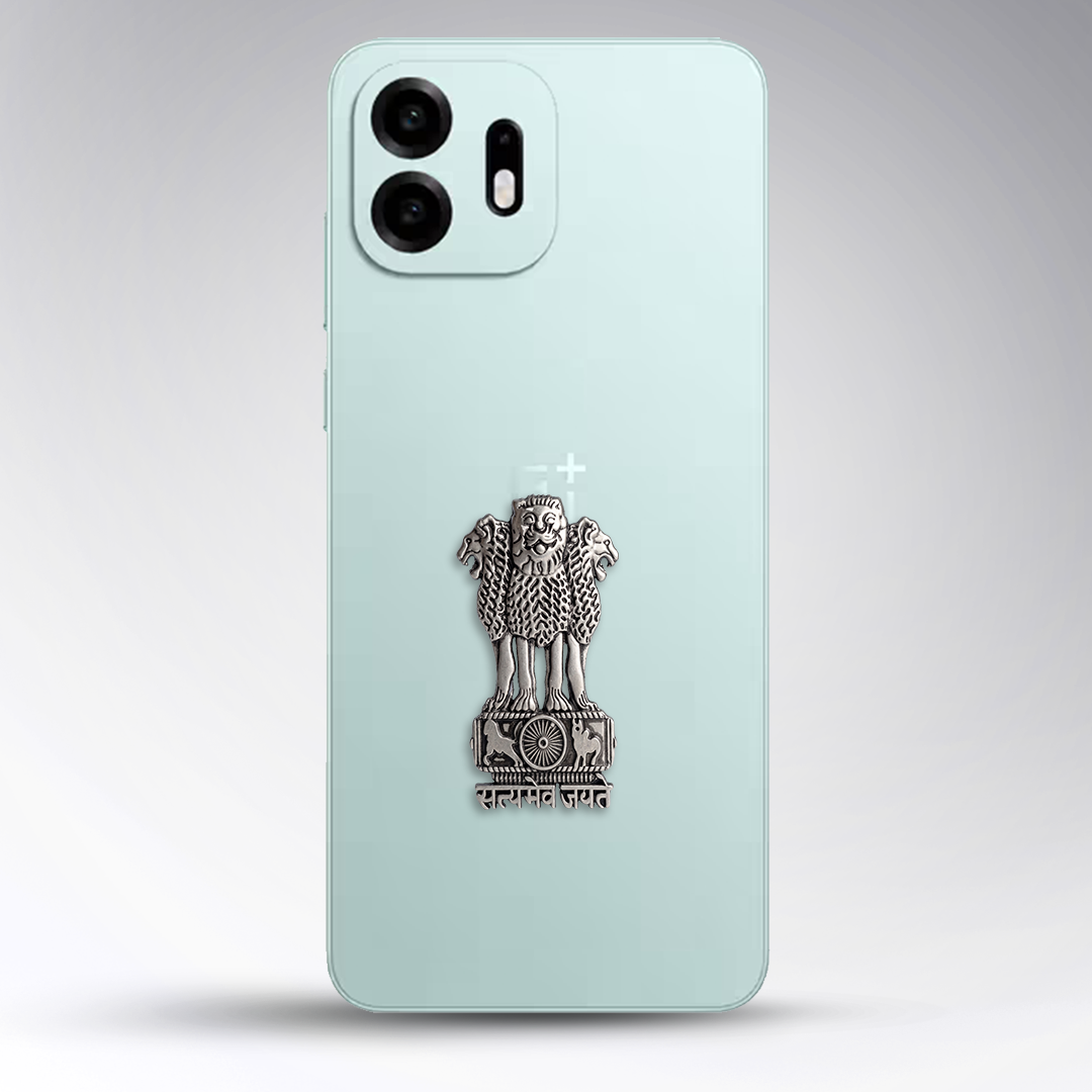 OnePlus N6 5G Compatible Satyamev Jayate 3D Metal Emblem Sticker