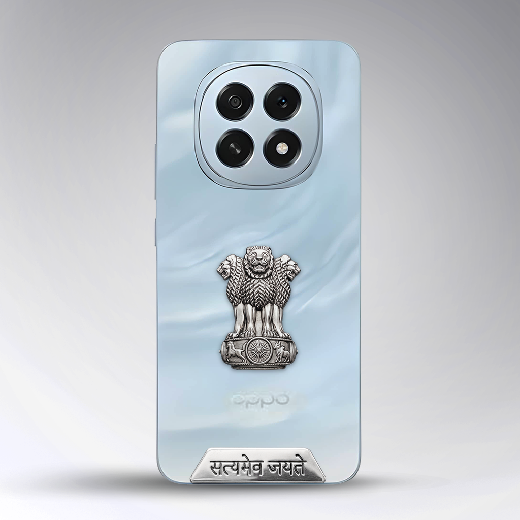 Oppo F29 5G Compatible Satyamev Jayate 3D Metal Emblem Sticker