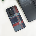 Oppo Reno12 5G Luxury Grid Pattern Glass Back Shockproof Case