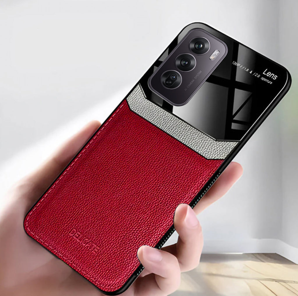 Oppo Reno 12 5G Premium Leather Lens Protective Case