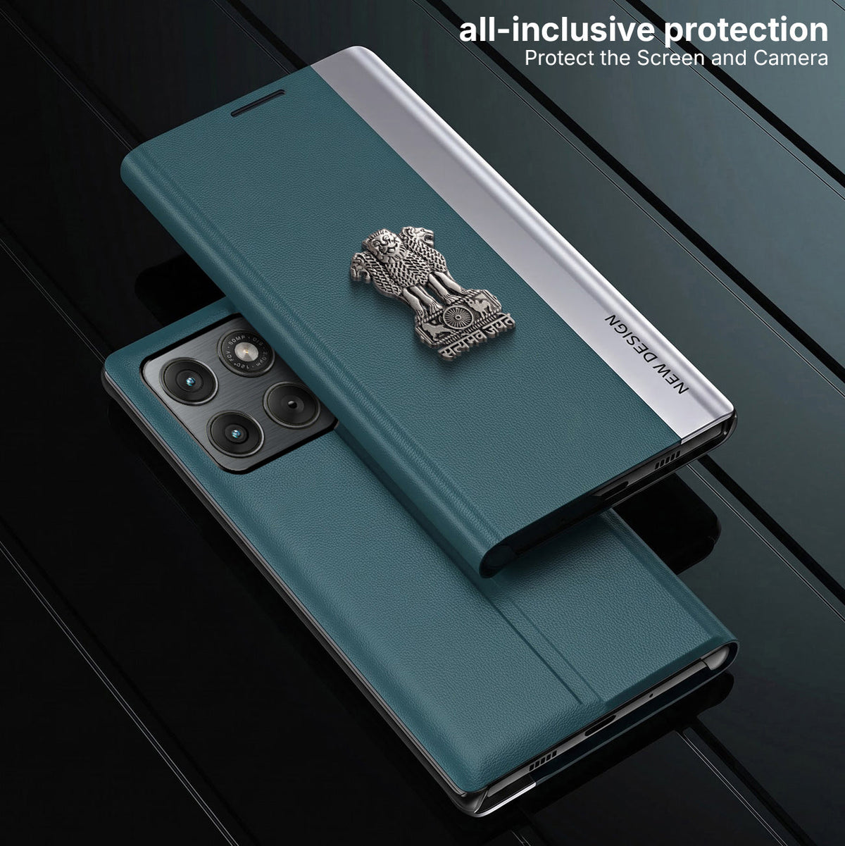Motorola Edge 70 5G Satyamev Jayate Flip Leather Case
