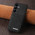 Samsung Galaxy A56 5G Premium Leather Wallet Card Holder Back Cover with Stitching & Camera Protection