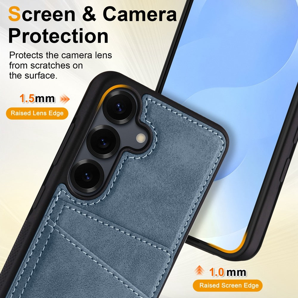 Samsung Galaxy A56 5G Premium Leather Wallet Card Holder Back Cover with Stitching & Camera Protection