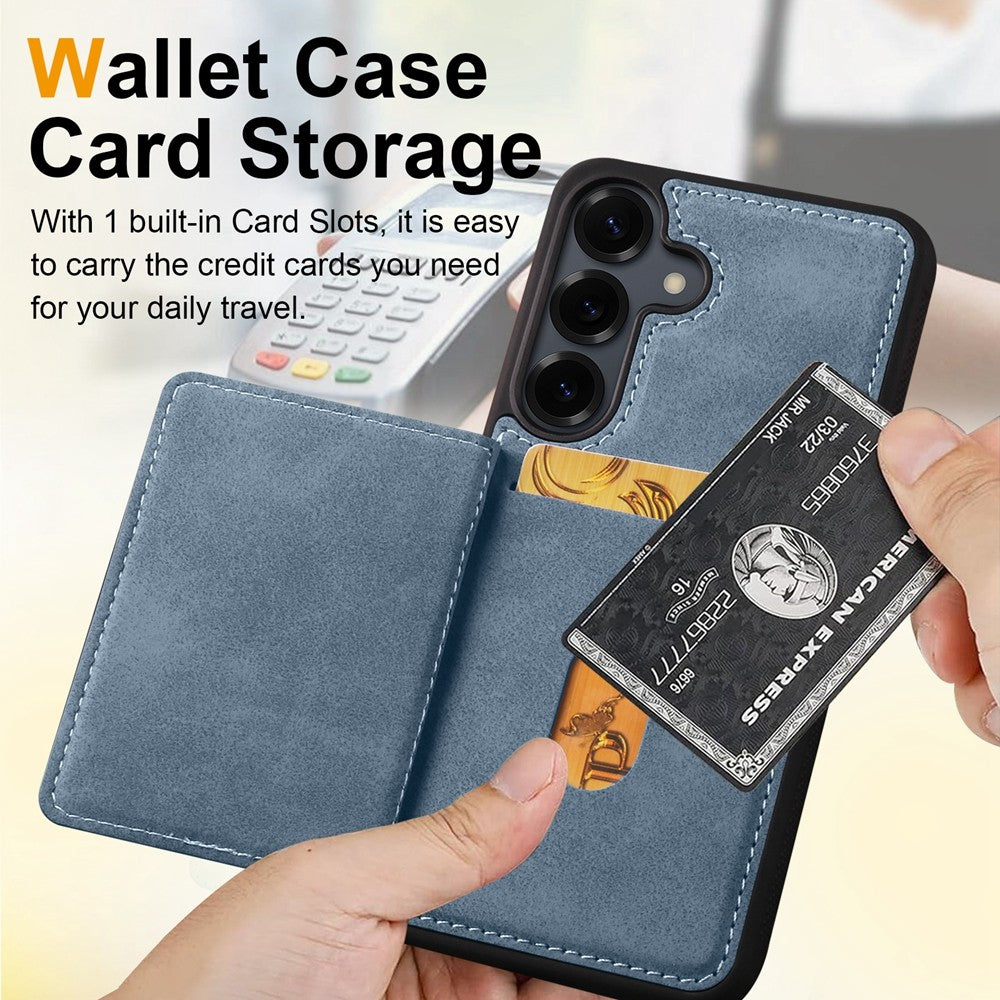Samsung Galaxy A56 5G Premium Leather Wallet Card Holder Back Cover with Stitching & Camera Protection
